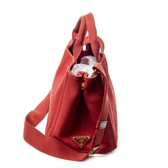 Prada Small Canapa Tote - Picture 4 of 8